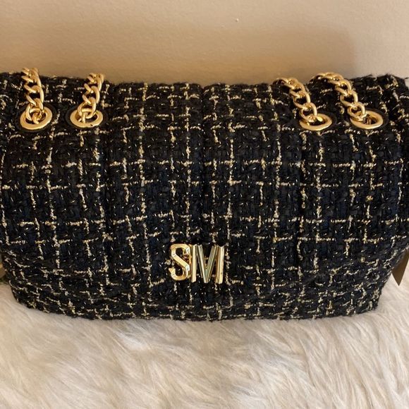 Steve Madden (Bledger)Shoulder Bag - Black & Gold - Picture 6 of 13